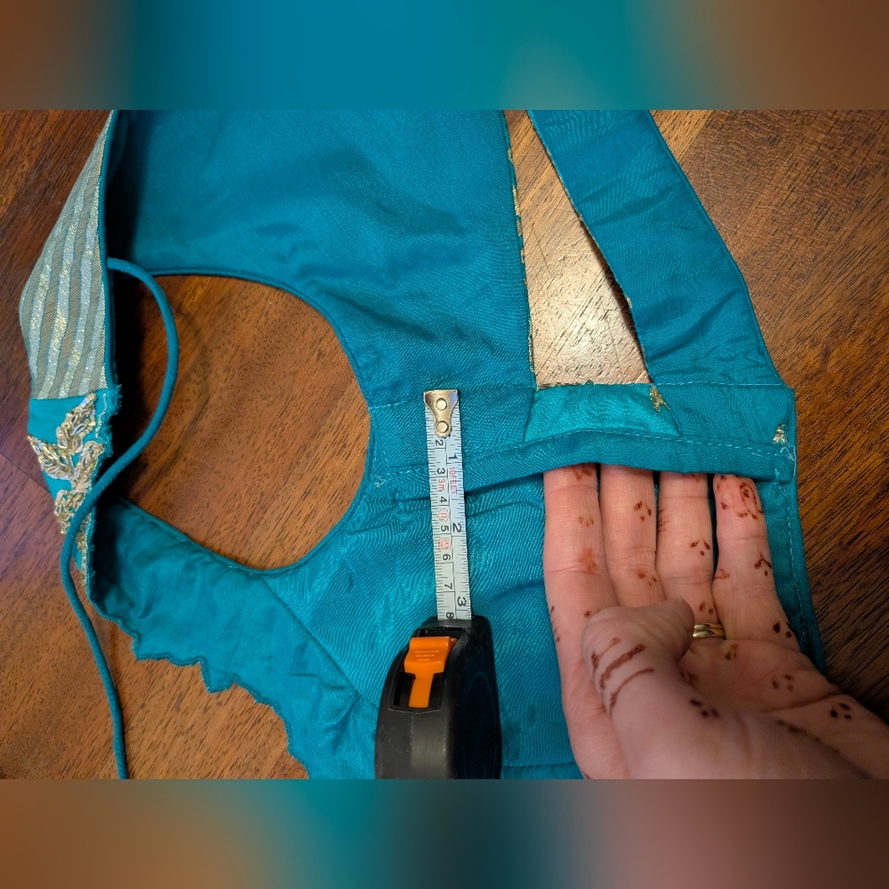Aqua Banarasi Weave Lehenga Choli - Picture 5 of 8